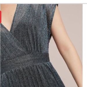 Anthro Moulinette Souers Wrap Metallic Dress NWT